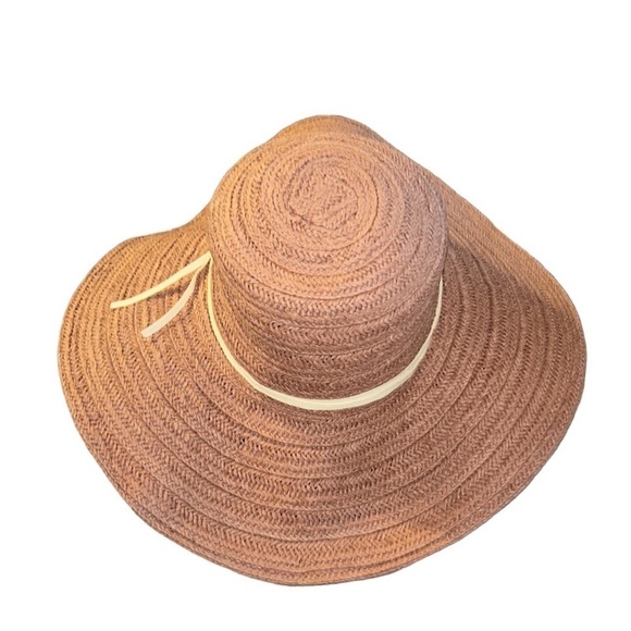 LC Lauren Conrad Wide Brim Floppy Straw Sun Hat - Picture 3 of 6